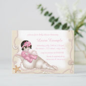 Invitation Baby Shower sur la Plage (Debout devant)
