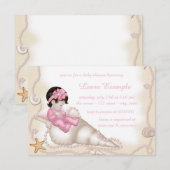 Invitation Baby Shower sur la Plage (Devant / Derrière)