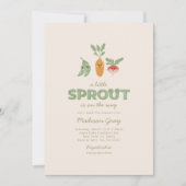 Invitation Baby shower sur le chemin de Little Sprout (Devant)