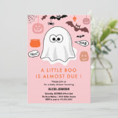 Invitation Baby shower sur le thème de l'Halloween (Debout devant)