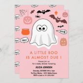 Invitation Baby shower sur le thème de l'Halloween (Devant / Derrière)