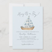 Invitation Baby Shower sur le thème du Marin (Devant)