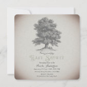 Invitation Baby Shower sur le thème d'un conte de fée rustiqu (Devant)