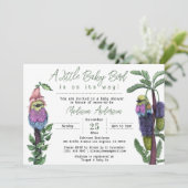 Invitation Baby Shower sur le thème Safari avec de mignons oi (Debout devant)