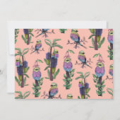 Invitation Baby Shower sur le thème Safari avec de mignons oi (Dos)