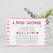 Invitation baby shower sur les kilomètres (Debout devant)