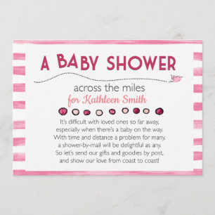 Invitation baby shower sur les kilomètres