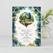 Invitation Baby shower sur mesure Pastel Woodland (Debout devant)