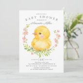 Invitation Baby shower Sweet Baby Chick Girls (Debout devant)