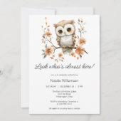Invitation Baby shower Sweet Boho Owl (Devant)