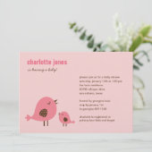 Invitation Baby shower Sweet Chicks - Pink (Debout devant)