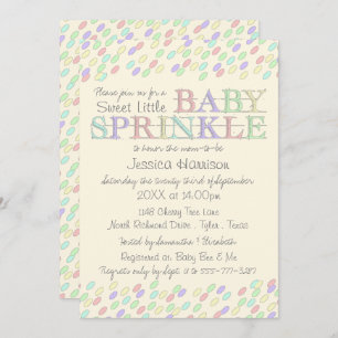 Invitation Baby shower Sweet Little Baby Sprinkles