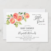 Invitation Baby shower Sweet Little Peach (Devant)