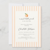 Invitation Baby shower Sweet Little Peach (Devant)