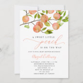 Invitation Baby shower Sweet Little Peach (Devant)