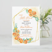 Invitation Baby shower Sweet Little Peach (Debout devant)