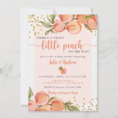Invitation Baby shower Sweet Little Peach (Devant)