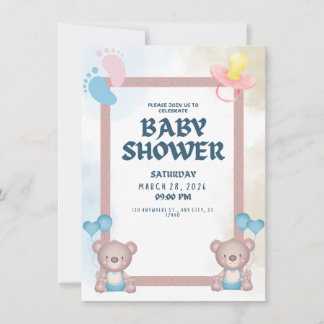 Invitation Baby shower | Sweet Pastel Design