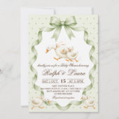 Invitation Baby Shower Tache de Canard Vert (Devant)