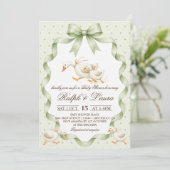 Invitation Baby Shower Tache de Canard Vert (Debout devant)