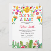 Invitation Baby shower Taco Bout avec cactus (Devant)
