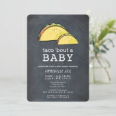 Invitation Baby shower Taco Bout Fiesta Chalkboard (Debout devant)