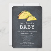 Invitation Baby shower Taco Bout Fiesta Chalkboard (Devant)