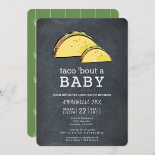 Invitation Baby shower Taco Bout Fiesta Chalkboard