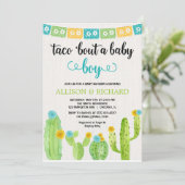 Invitation Baby shower Taco, couple de garçons de fêtes mexic (Debout devant)