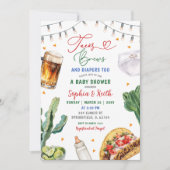 Invitation Baby shower Tacos Brews and Diapers (Devant)