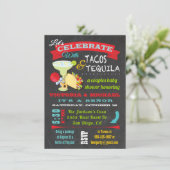 Invitation Baby shower Tacos et Couples Tequila en tableau no (Debout devant)