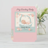 Invitation baby shower tarjeta (Debout devant)