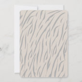 Invitation Baby shower Taupe moderne Petit Tiger (Dos)