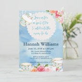 Invitation Baby shower Tea Party (Debout devant)