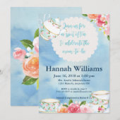 Invitation Baby shower Tea Party (Devant / Derrière)
