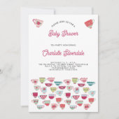 Invitation Baby shower Tea Party (Devant)