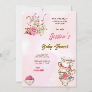 Invitation Baby shower Tea Party