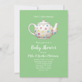 Invitation Baby shower Tea Party (Devant)