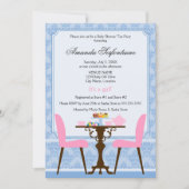 Invitation Baby shower Tea Party (Devant)