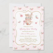 Invitation Baby shower Tea Party (Devant)