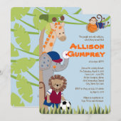 Invitation Baby shower Team Safari (Devant / Derrière)