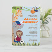 Invitation Baby shower Team Safari (Debout devant)