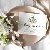 Invitation Baby shower Teapot Aquarelle