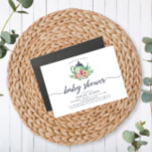 Invitation Baby shower Teapot Aquarelle