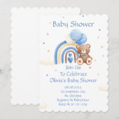 INVITATION baby shower TEDDDY BEAR (Devant / Derrière)