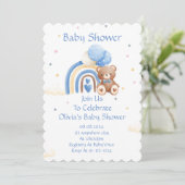 INVITATION baby shower TEDDDY BEAR (Debout devant)