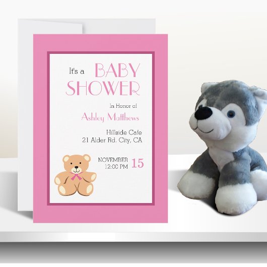 Invitation Baby shower Teddy Bear