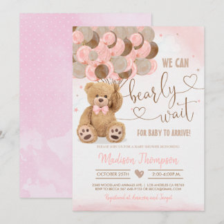 Invitation Baby shower Teddy Bear