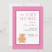 Invitation Baby shower Teddy Bear (Devant)