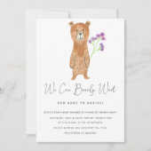 Invitation Baby shower Teddy Bearly Wait (Devant)